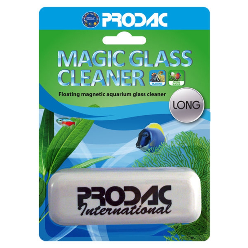 Prodac Magic Glass Cleaner Long Spazzola Magnete Galleggiante per Vetri fino a 10mm