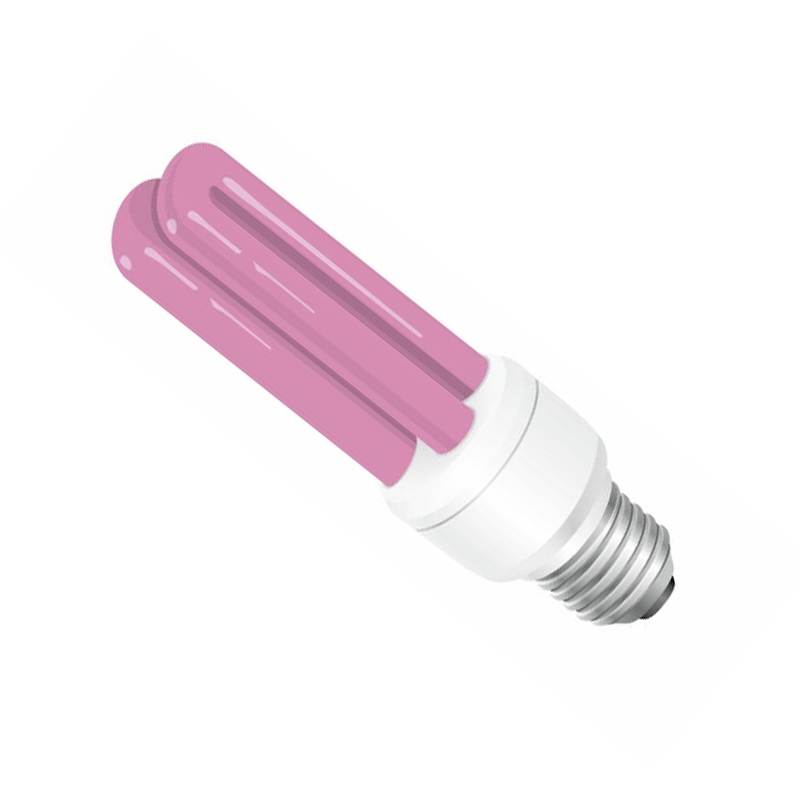 Hasse Lampada Energy Saving 30 watt Rosa - Attacco E27 - Classica Lampadina