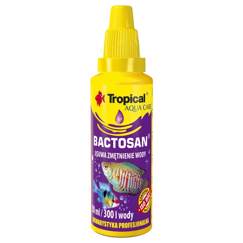 Tropical Bactosan 50ml - Elimina intorbidimento dell acqua dovuto alla sovralimentazione dei pesci