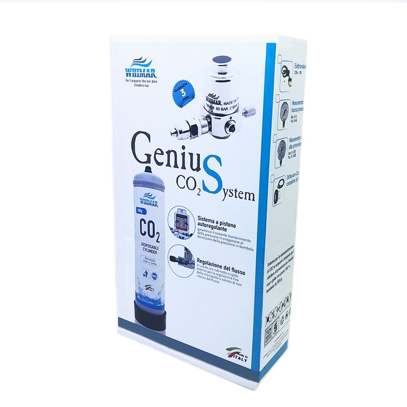 Whimar Genius CO2 System 600gr versione High Pressure con diffusore e manometro di altra pressione