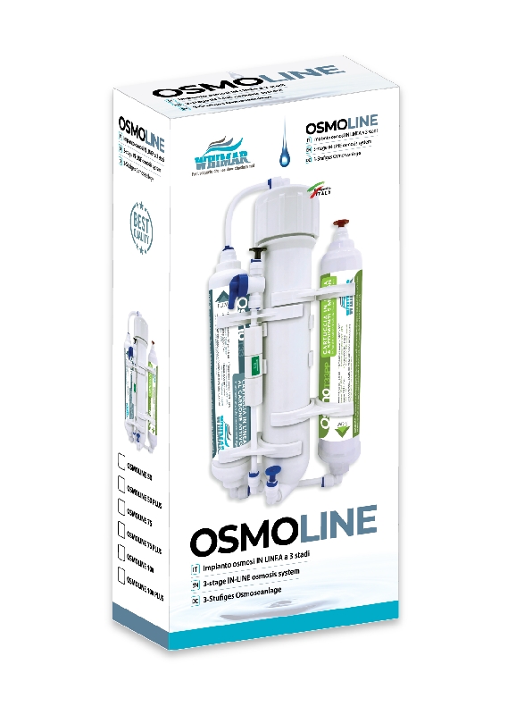 Whimar OsmoLine Plus 50GPD 190 L/g - Impianto osmosi in linea con membrana Pentair e lavaggio membrana