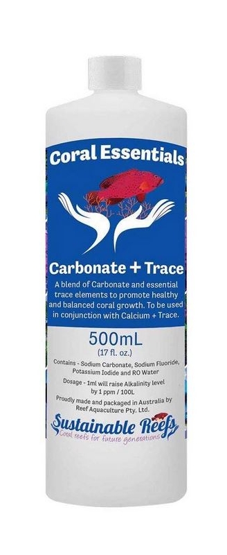 Coral Essentials Carbonate+ Trace 500ml - integratore concentrato di carbonati e oligoelementi