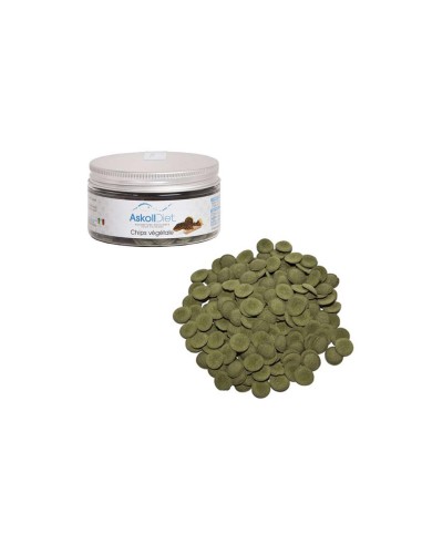 Askoll Diet Chips Vegetali 100ml/50gr - Alimento a base vegetale a rapido affondamento per pesci da fondo