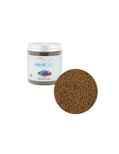 Askoll Diet Granulo Ciclidi - alimento completo per Ciclidi di piccole e medie dimensioni.