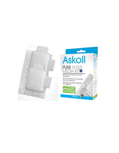 Askoll Pure Filter Media Kit S - ricambio materiali filtranti per acquari Askoll Pure