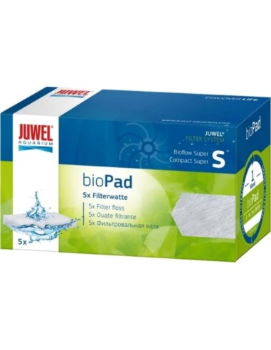 JUWEL BioPad S - Ricambio Spugna di Perlon per filtri Compact Super/Bioflow Super (x acquari record) 5pz