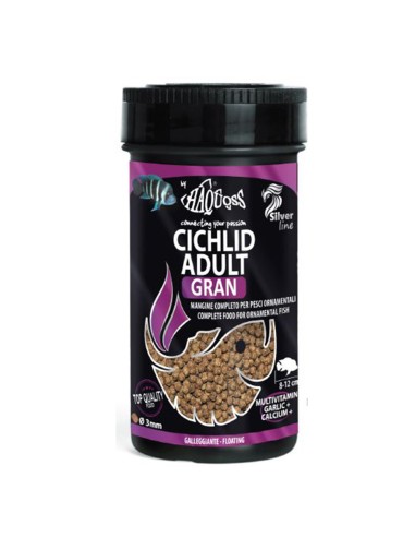 Haquoss Cichlid Adult Gran 250ml - Mangime in granuli per ciclidi adulti e di taglia grande