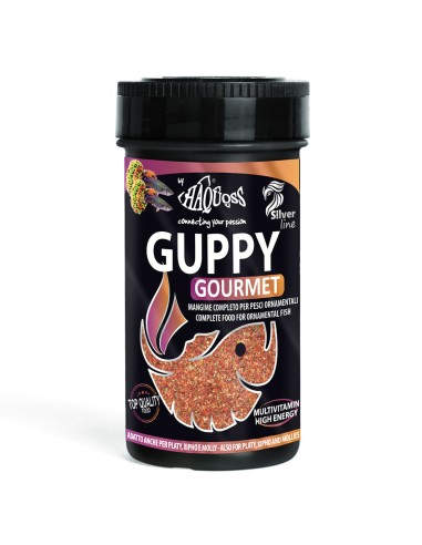 Haquoss Guppy Gourmet - mangime completo in micro-fiocchi per guppy