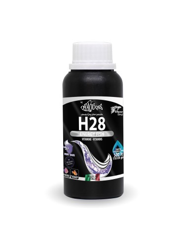 Haquoss H28 Energy Fish 100ml - prodotto per prevenire rachitismo, inappetenza e decolorazione in pesci d' acqua dolce