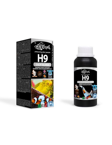 Haquoss H9 Exoftalmia 100ml - trattamento contro gli occhi gonfi e le patine oculari in acqua dolce e marina