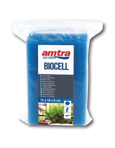 Amtra Biocell Blue Foam Cuscinetto filtrante grana grossa - 18 x 12 cm