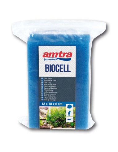 Amtra Biocell Blue Foam Cuscinetto filtrante grana Media - 18 x 12 cm