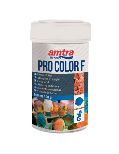 Amtra Pro Color F - Mangime in scaglie per la naturale colorazione dei pesci d’acquario