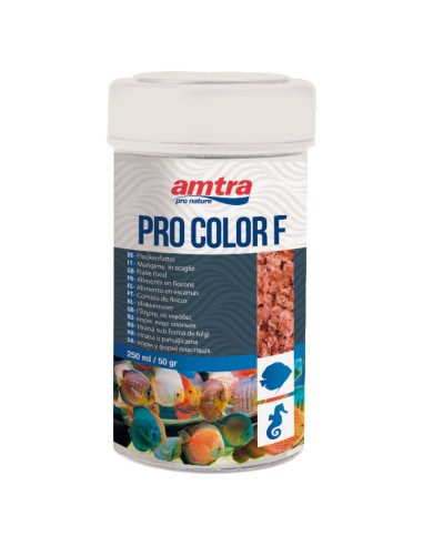 Amtra Pro Color F - Mangime in scaglie per la naturale colorazione dei pesci d’acquario