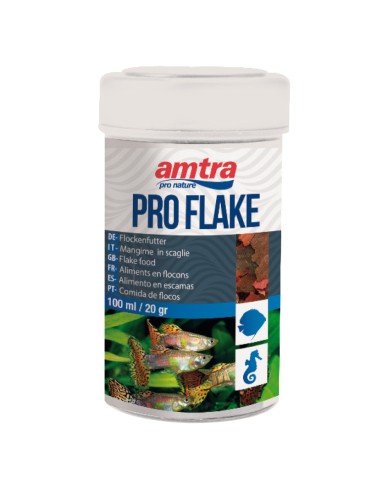 Amtra Pro Flakes - Mangime in scaglie per pesci d’acquario d’acqua dolce e marina