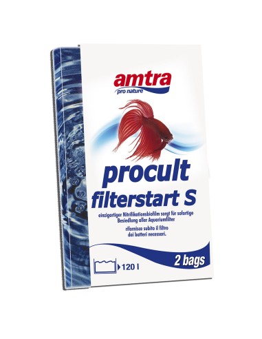 Amtra Procult Filterstart S - Cultura Batteriva Viva Confezione da 2 Bustine per 120 Litri