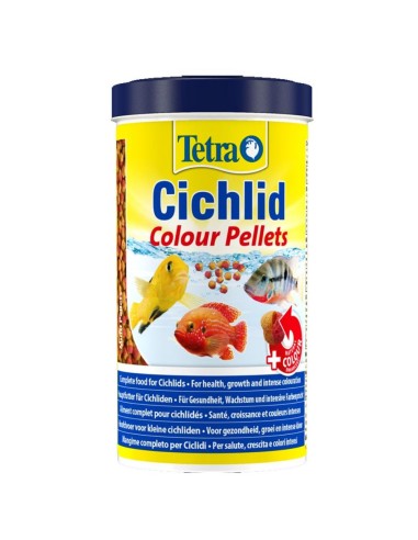 Tetra Cichlid Colour Pellets 500ml/165gr - Alimento completo per tutti i ciclidi