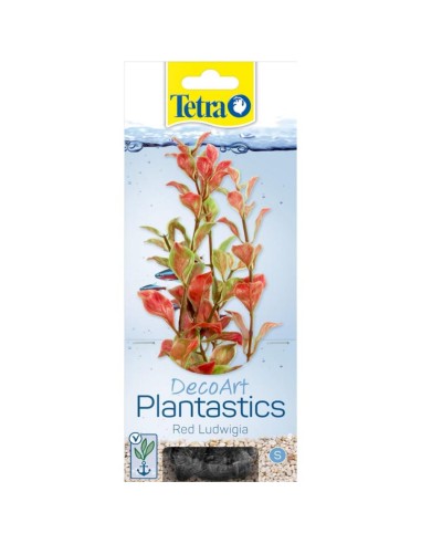 Tetra Pianta Decorativa in Plastica Modello Red Ludwigia (Ludwigia Repens) varie misure