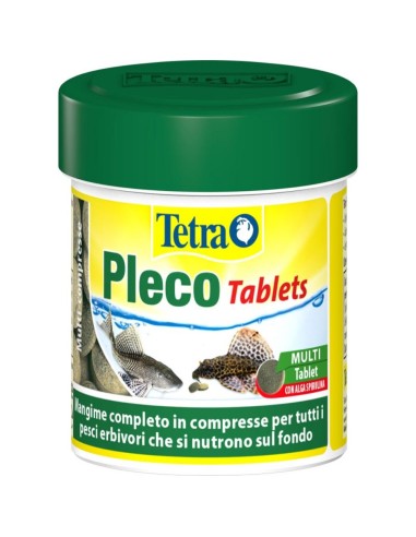 Tetra Pleco Tablets 120 Compresse ad Alta Percentuale di Spirulina - Indicato per Pesci da Fondo Vegetariani