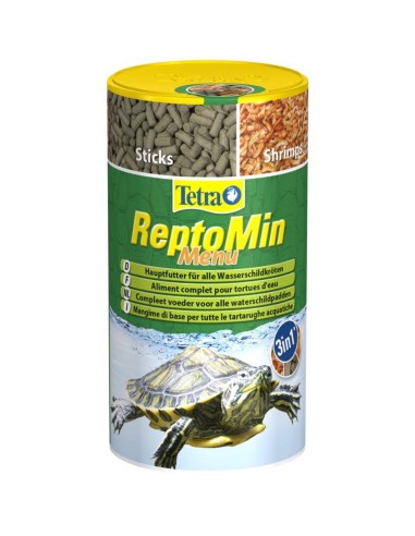 Tetra Reptomin Menu 250ml/44gr - Selezione di Mangimi per Tartarughe Acquatiche