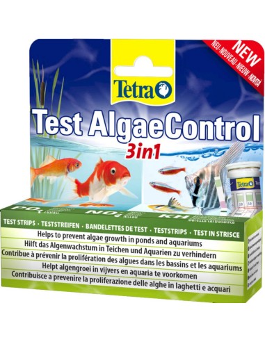 Tetra Test AlgaeControl 3in1 KH,PO4,NO3 - scatola da 25 strisce