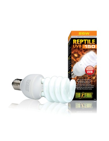 ExoTerra Repti Glo Compact 10.0 25 W UVB150 Attacco E27 - Lampada per terrari desertici