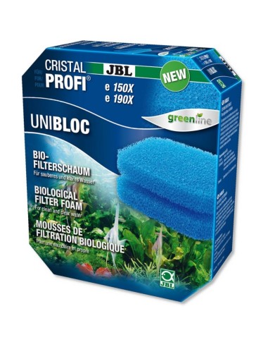 JBL CristalProfi UniBloc e15-1900/1/2 – Ricambio Set Spugne per Filtro Esterno Serie E1500 - 2 Spugne da 20 ppi