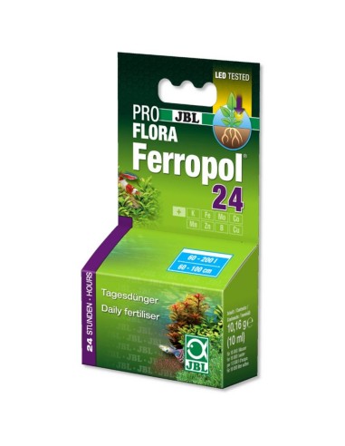 JBL ProFlora Ferropol 24 - Fertilizzante Liquido Giornaliero Fogliare completo con microelementi