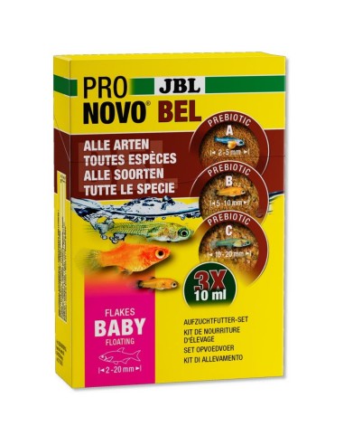 JBL ProNovo Bel Flakes Baby 3x2,5g - Mangime base in microfiocchi per avannotti