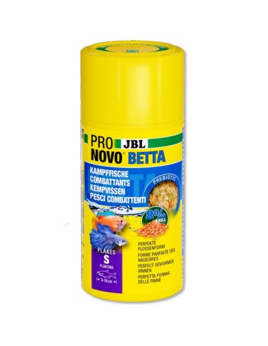 JBL ProNovo Betta Flakes S 100ml - fioccato di base per Betta da 3 a 10cm