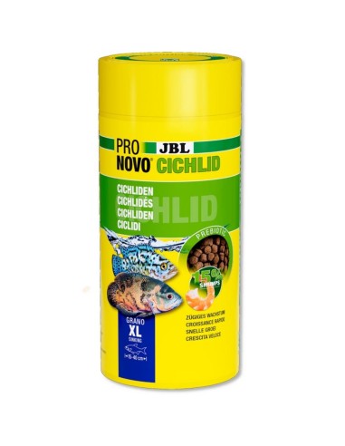 JBL ProNovo Cichlid Grano XL 1000ml - Mangime base in granuli per Ciclidi da 15 a 25cm