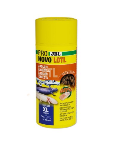 JBL ProNovo Lotl Grano XL 250ml - Mangime base in granuli per Assolotti e Tritoni da 15 a 25cm