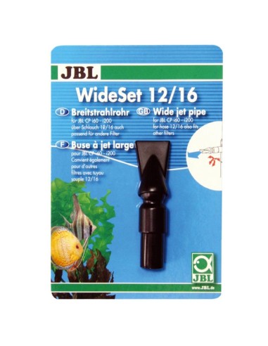 JBL WideSet Uscita Acqua direzionale con becco d'anatra per tubi con Diametro 12/16