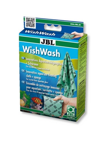 JBL WishWash Panno + Spugna con Fibre di Fyrell - Per la Pulizia delle Lastre di Acquari e Terrari