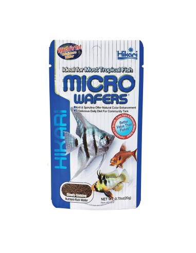 Hikari Tropical Micro Wafers - Alimento Completo Ideale per Specie Vivipare Ciclidi e Pesce Gatto