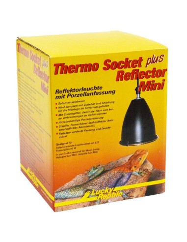 Lucky Reptile Thermo Socket Reflector Mini Plus - portalampada E27 in ceramica per terrari