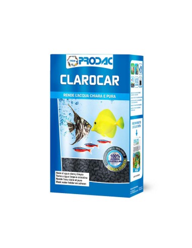 Prodac Clarocar 300gr - Carbone Vegetale Attivo per Acquari d'acqua Dolce e Marina Sacchetto Incluso