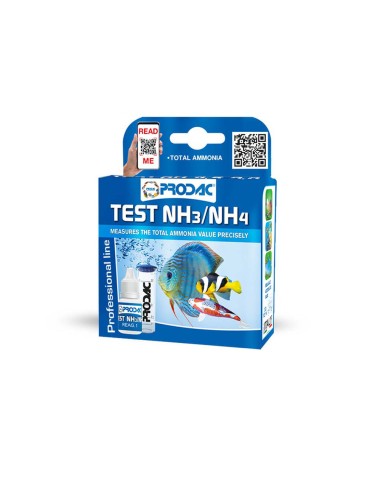 Prodac Test NH3/NH4 - Test per il Controllo dell'ammoniaca e dell'ammonio in Acqua Dolce/Marina - Utile per Circa 90 Test