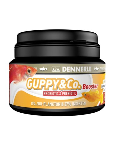 Dennerle 7523 Guppy&Co. Booster 100ml/40gr - alimento completo per Pecilidi granulometria 1mm