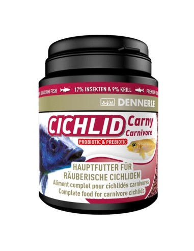 Dennerle Cichlid Carny Carnivore 200ml - alimento completo per ciclidi carnivori granulometria 2,5mm