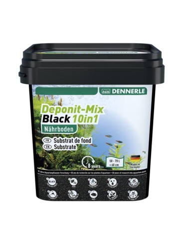 Dennerle Deponit Mix Black 10in1 - fondo fertile per acquari