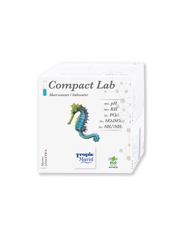 Tropic Marin Compact Lab Test - Set per la misurazione di pH, KH, PO4, NO2, NO3, NH4 in Acqua Dolce e Marina