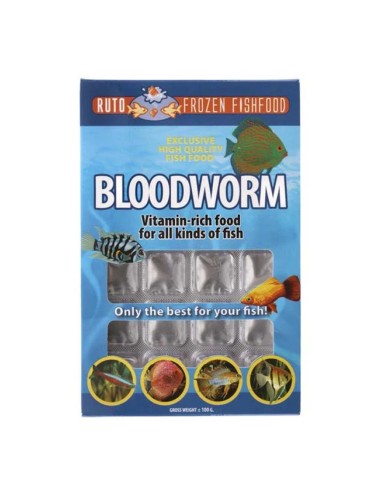 Ruto Bloodworm Chironomus Rosso Congelato- Blister Singolo da 100gr