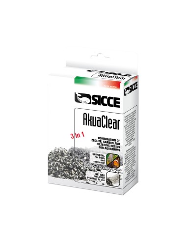 Sicce AkuaClear 1000ml - combinazione di zeolite, carbone e resine filtranti per acquario