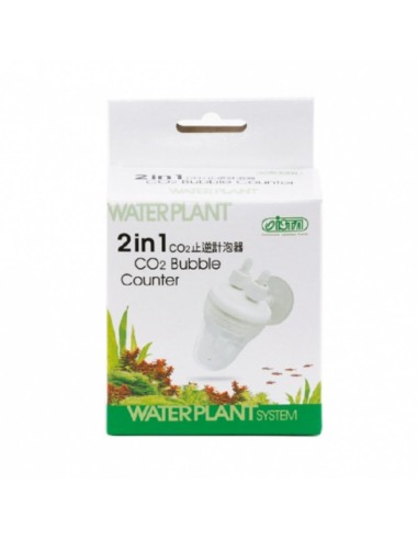 Ista 2 in 1 CO2 Bubble Counter - contabolle di co2 in acrilico con attacco a ventosa e valvola di non ritorno incorporata