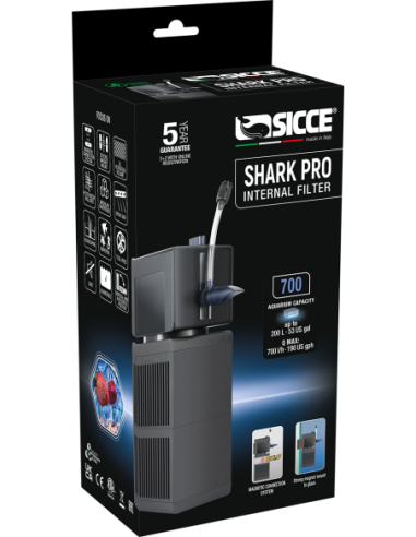 Sicce Shark PRO 700 - Filtro Interno Modulare con supporto magnetico