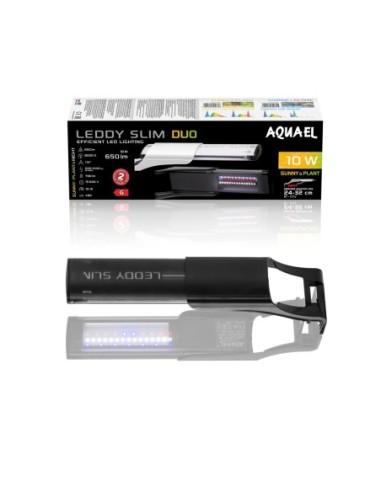 Aquael Leddy Slim DUO Sunny & Plant 10W colore nero - plafoniera LED per acqua dolce