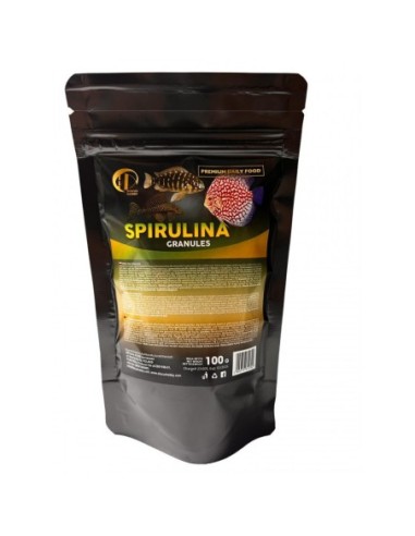 DiscusHobby Gold Spirulina Granules 250ml/100g - mangime Premium per pesci erbivori