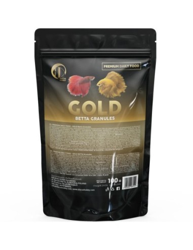 DiscusHobby Gold Betta Granules 100ml/40g - mangime Premium per pesci tropicali