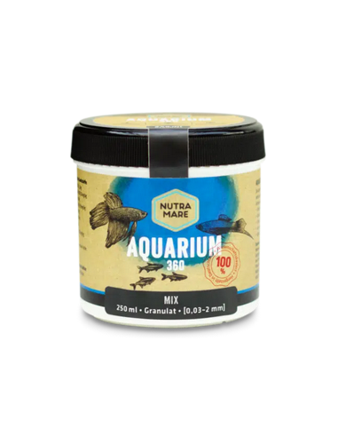 Nutramare Aquarium360 Mix Ø0,03-2mm 250ml - granulato Premium per pesci d'acqua dolce